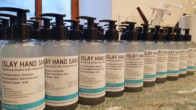 Our Bruichladdich distillery has mobilized to produce hand sanitizer.